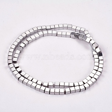 Electroplate Non-magnetic Synthetic Hematite Beads Strands(X-G-J170A-4x4mm-01)-2