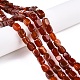 brins de perles d'agate rouge naturelle (teintes et chauffées)(G-T138-104)-1