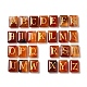 26Pcs Natural Carnelian Healing Rectangle with Letter A~Z Display Decorations(G-K335-07C)-1