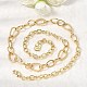Brass Teardrop Link Chain Necklaces(NJEW-L013-14G)-3