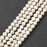Nrtutal Magnesite Beads Strands, Round, 8mm, Hole: 0.8mm, about 49pcs/strand, 14.96 inch(38cm)(G-L575-01C)