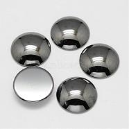 Non-magnetic Synthetic Hematite Cabochons, Half Round/Dome, 12x4mm(G-P162-05-12mm)