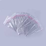 Clear Cellophane Bags, Bag Packing Plastic Bags Self Adhesive Seal, 8x4cm, Unilateral thickness: 0.035mm, Inner measure: 6x4cm(X-OPC001)