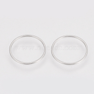 304 Stainless Steel Linking Ring, Ring, Stainless Steel Color, 12x0.8~1mm(X-STAS-S079-14A)