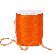 Organza Ribbon, Orange Red, 1/4 inch(6mm), 500yards/Roll(457.2m/Roll)(RS6mmY024)