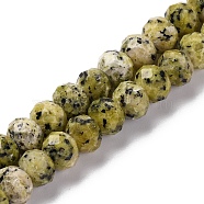 Natural Yellow Turquoise(Jasper) Beads Strands, Faceted, Rondelle, 7.5~8x5.5~6mm, Hole: 1mm, about 69pcs/strand, 15.16 inch(38.5cm)(G-K380-A47-04)