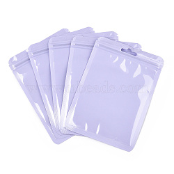 Plastic Packaging Yinyang Zip Lock Bags, Top Self Seal Pouches, Rectangle, Lilac, 14.8x10.5x0.24cm(OPP-F001-04C)