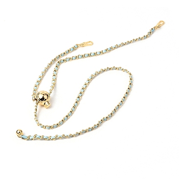Adjustable Bag Strap Chains, with PU Imitation Leather and Light Gold Plated Alloy Findings, Light Blue, 29.5~123cm