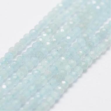 2mm Round Aquamarine Beads