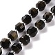 Natural Golden Sheen Obsidian Beads Strands(G-K303-A30-8mm)-2