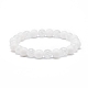 Natural White Jade & Synthetic Crackle Quartz Round Beaded Stretch Bracelet for Women(BJEW-JB08528-03)-1