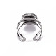 201 Stainless Steel Cuff Pad Ring Settings(X-STAS-S080-040A-P)-4