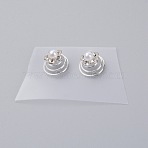 Spiral Hair Pin Coil Hair Accessories, for Wedding Bridal Party, Platinum, 14x11.5mm(OHAR-WH0019-15)