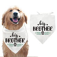 Cotton Dog's Kerchief, Triangle Pet's Bandana, Brother Theme, Word, 380x780mm(AJEW-WH0503-004)