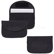 Carbon Fiber Key Car Wallets Car Bag Key Purse Pouch, Car Smart Key Chain Holder, Black, 130x88x12.4mm(AJEW-WH0029-35)