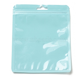 Rectangle Plastic Yin-Yang Zip Lock Bags, Resealable Packaging Bags, Self Seal Bag, Pale Turquoise, 15x12x0.02cm, Unilateral Thickness: 2.5 Mil(0.065mm)(ABAG-A007-02H-05)