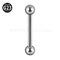 G23 Stainless Steel Piercing Nipple Rings, Stainless Steel Color, 14x2.5mm, Pin: 1.6mm(WG59E6A-01)