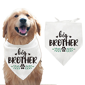 Cotton Dog's Kerchief, Triangle Pet's Bandana, Brother Theme, Word, 380x780mm