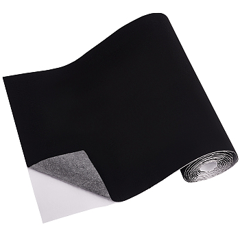 3M Self-adhesion Wool Fabric, for DIY Crafts Sewing Accessories, Black, 36x0.2cm