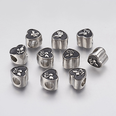 304 Stainless Steel Enamel European Beads(STAS-J022-096AS)-2