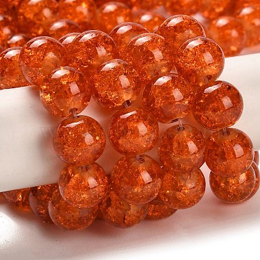 Spray Painted Crackle Glass Beads Strands(CCG-Q001-10mm-09)-2