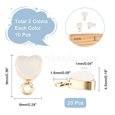 arricraft 20個 2 カラーシリコン、真鍮耳ナット付き(FIND-AR0002-77)-2
