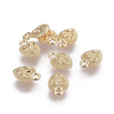 Light Gold Heart Alloy Charms