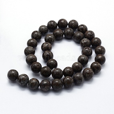 Chapelets de perles de flocon de neige en obsidienne naturelle(X-G-I199-01-8mm)-2