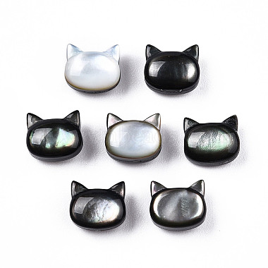 Cat Shape Black Lip Shell Beads