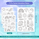 4 Sheets 11.6x8.2 Inch Stick and Stitch Embroidery Patterns(DIY-WH0455-009)-2