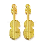 Alloy Pendants, Cadmium Free & Lead Free, Violin, Golden, 26x7x2mm, Hole: 1.4mm, about 909pcs/1000g(FIND-G065-11G)