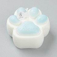 Cat Paw Shaped Aromatherapy Smokeless Candles, with Box, for Wedding, Party, Votives, Oil Burners and Christmas Decorations, Light Cyan, 6.4x6.8x4cm(DIY-C001-05E)