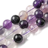 Natural Fluorite Beads Strands, Round, 4.5~5mm, Hole: 1mm, about 90~91pcs/strand, 14.88~15.04''(37.8~38.2cm)(G-E598-02B)