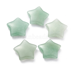 Natural Green Aventurine Beads, No Hole, Star, 20~21x20~21x6~6.5mm(G-O196-03A)