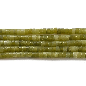 Natural Xinyi Jade/Chinese Southern Jade Beads Strands, Disc, Heishi Beads, 3x2~2.5mm, Hole: 0.9mm, about 180~182pcs/strand, 15.04~15.16''(38.2~38.5cm)