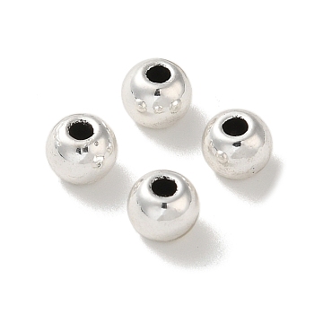 Alloy Spacer Beads, Cadmium Free & Lead Free, Round, Platinum, 5x4mm, Hole: 1.6mm, about 2857pcs/1000g