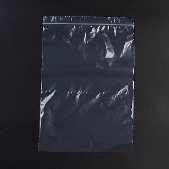 Plastic Zip Lock Bags, Resealable Packaging Bags, Top Seal, Self Seal Bag, Rectangle, White, 36x24cm, Unilateral Thickness: 2.1 Mil(0.055mm), 100pcs/bag