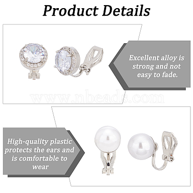ANATTASOUL 6 Pair 6 Style Brass Clip-on Earrings & Hoop Earrings Sets(EJEW-AN0002-43)-3