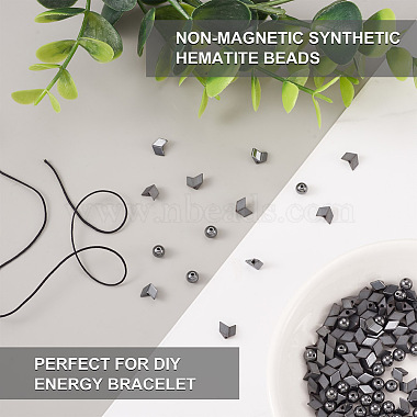 Synthetic Hematite Beads Energy Bracelet DIY Making Kit(DIY-KS0001-18)-4