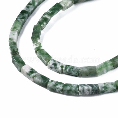 Chapelets de perles en jaspe à pois verts naturels(G-S299-141)-3