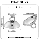 100Pcs 304 Stainless Steel Bead Cap Pendant Bails(STAS-SC0005-92)-2