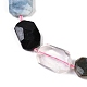 Natural Quartz Crystal/Rose Quartz & Agate/Tourmaline & Indian Agate Beads Strands(G-B125-P26-01)-3