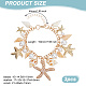 Elite 3Pcs Natural Conch Shell & Alloy Starfish & CCB Plastic Pearl Charm Bracelet(BJEW-PH0004-35)-2