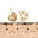 Brass Micro Pave Clear Cubic Zirconia Heart Stud Earrings(EJEW-F400-28B-G)-5