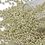 TOHO Round Seed Beads, Japanese Seed Beads, (PF558F) PermaFinish Silver Metallic Matte, 11/0, 2.2mm, Hole: 0.8mm, about 5555pcs/50g(SEED-XTR11-PF0558F)