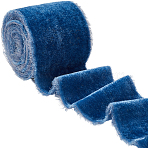 3 Yards Nylon Ribbon with Raw Edge, for DIY Jewelry Making, Gift Packaging, Prussian Blue, 2 inch(50mm)(SRIB-WH20020-024G)