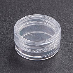 Transparent Plastic Empty Portable Facial Cream Jar, Refillable Cosmetic Containers, with Screw Lid, Clear, 2.95x1.45cm, Capacity: 3g(X-MRMJ-WH0060-20A)