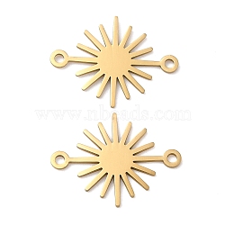 201 Stainless Steel Connector Charms, Sun Links, Golden, 17x23x1mm, Hole: 1.6mm(STAS-A084-02G)