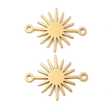 201 Stainless Steel Connector Charms, Sun Links, Golden, 17x23x1mm, Hole: 1.6mm