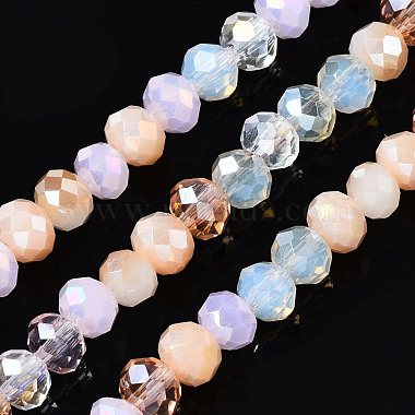 Misty Rose Rondelle Glass Beads